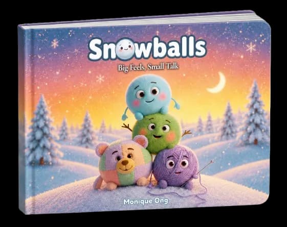 Snowballs: Big Feels, Small Talk Board Book cover